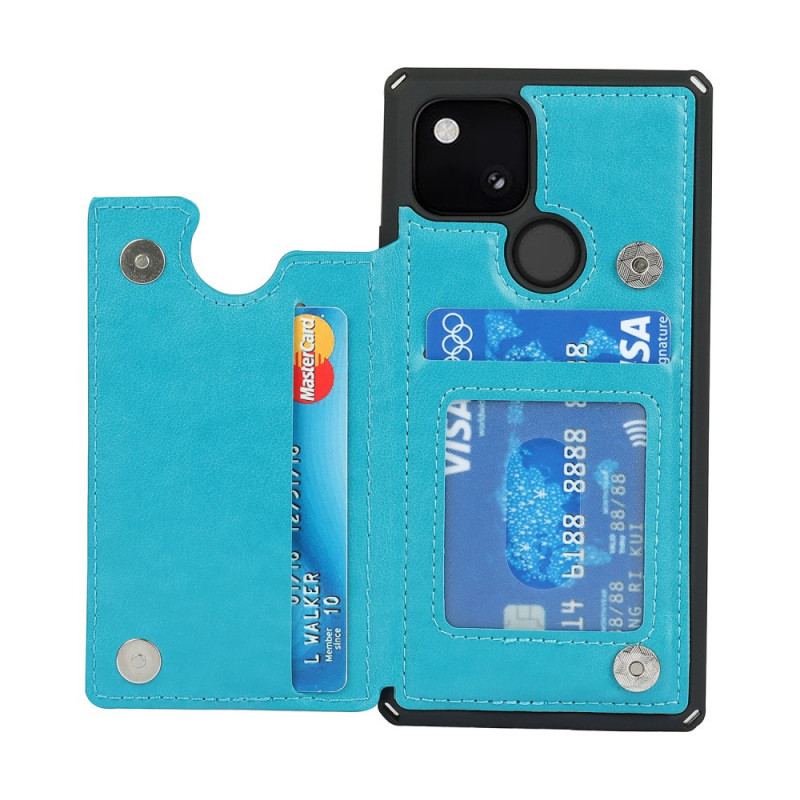 Capa Para Google Pixel 5 Suporte Para Cartão E Cordão