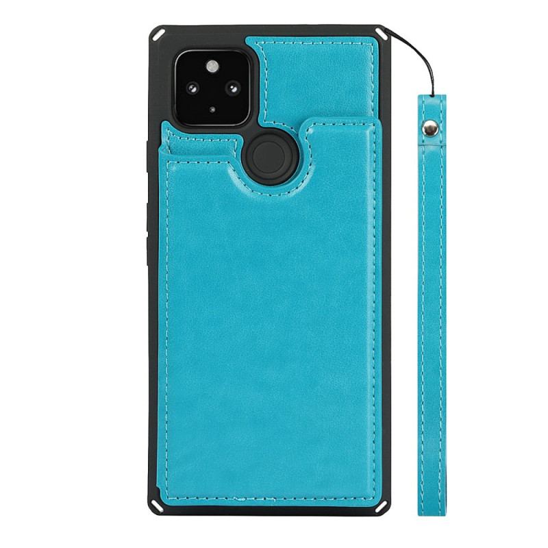 Capa Para Google Pixel 5 Suporte Para Cartão E Cordão