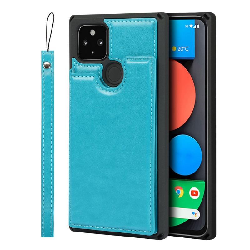 Capa Para Google Pixel 5 Suporte Para Cartão E Cordão