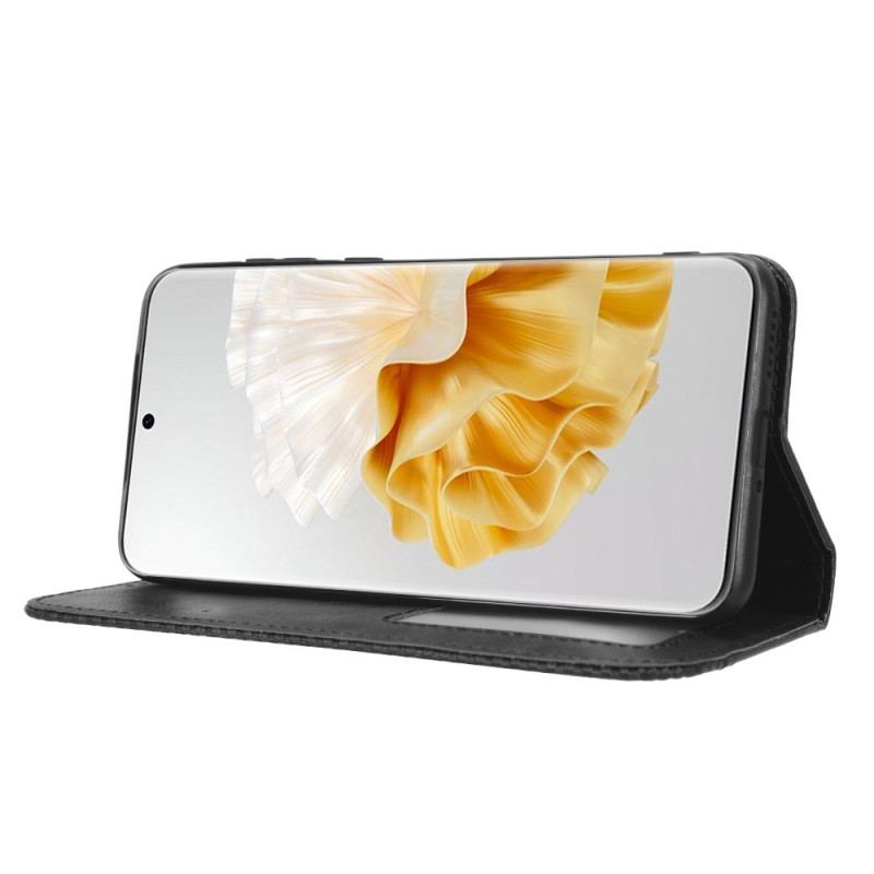 Capa De Celular Para Huawei P60 Pro Flip Estilo Couro Estilizado