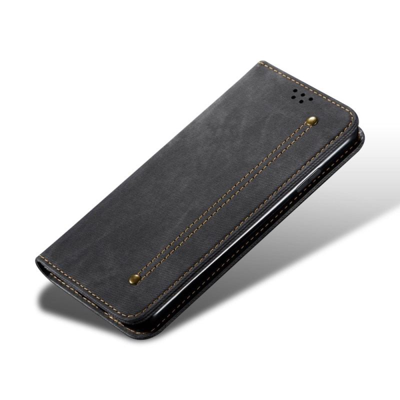 Capa De Celular Para Huawei P60 Pro Flip Tecido Jeans