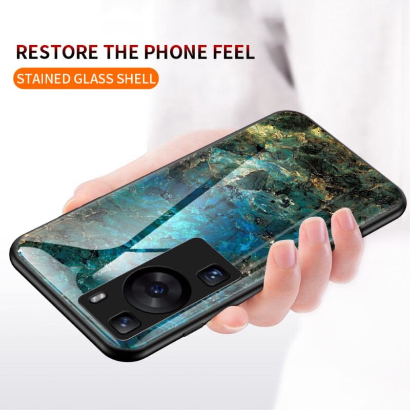 Capa De Celular Para Huawei P60 Pro Vidro Temperado Mármore