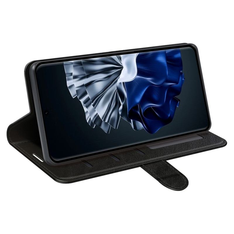 Capa Em Pele Para Huawei P60 Pro Clássico Vintage