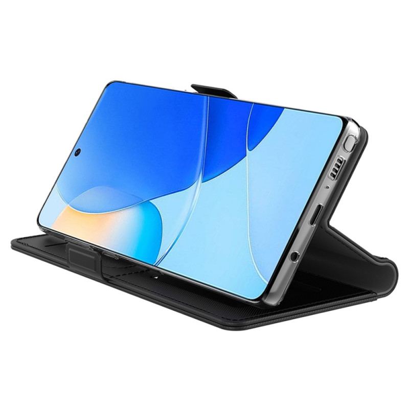 Capa Em Pele Para Huawei P60 Pro Espelho E Porta-cartões Removível
