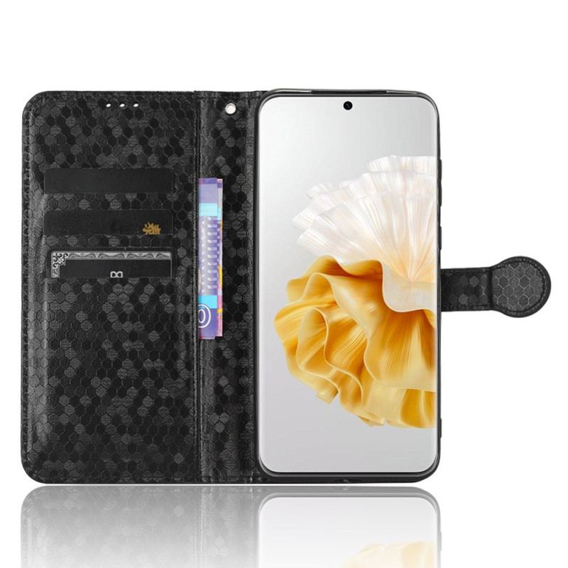 Capa Folio Para Huawei P60 Pro De Cordão Padrão 3d Com Alça