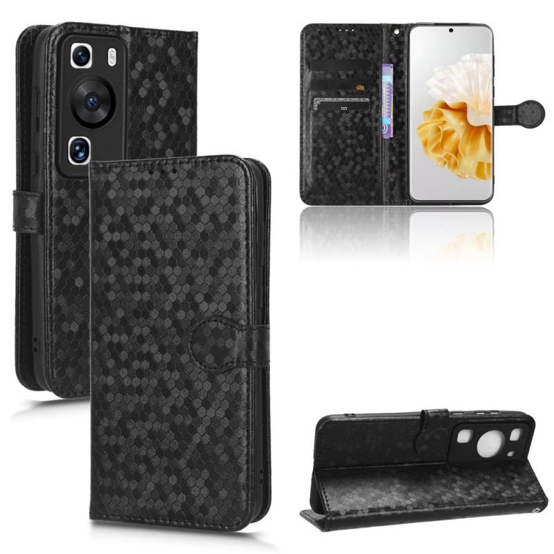Capa Folio Para Huawei P60 Pro De Cordão Padrão 3d Com Alça
