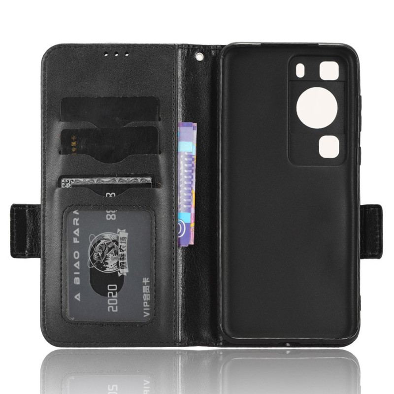 Capa Folio Para Huawei P60 Pro Triângulos Com Alça