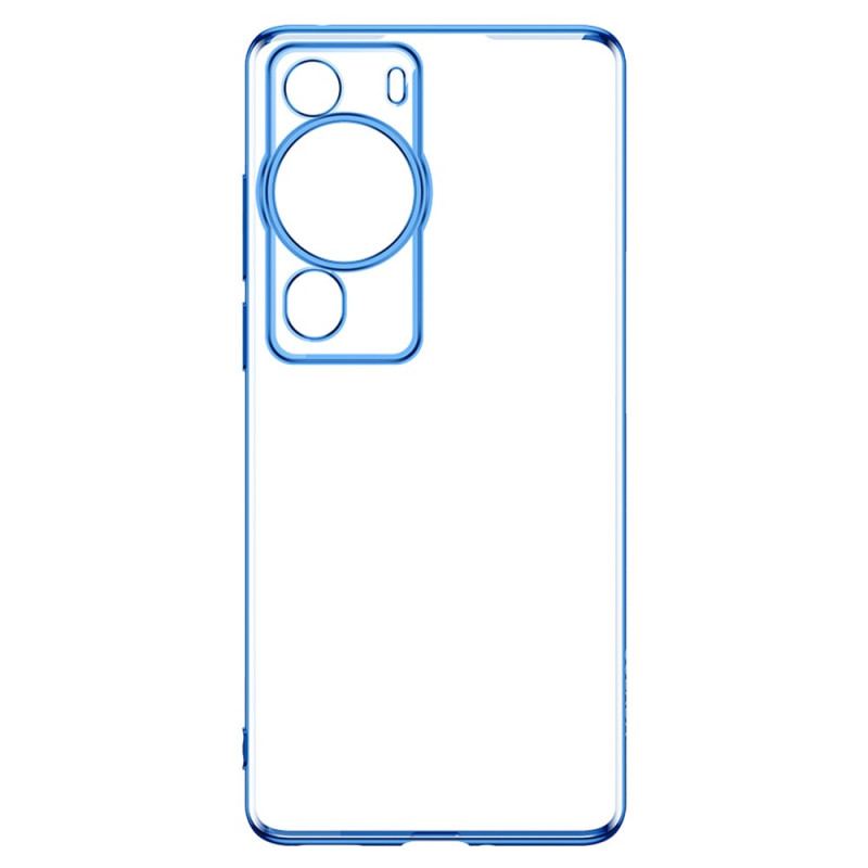 Capa Para Huawei P60 Pro Bordas Estilo Metal Transparente Sulada