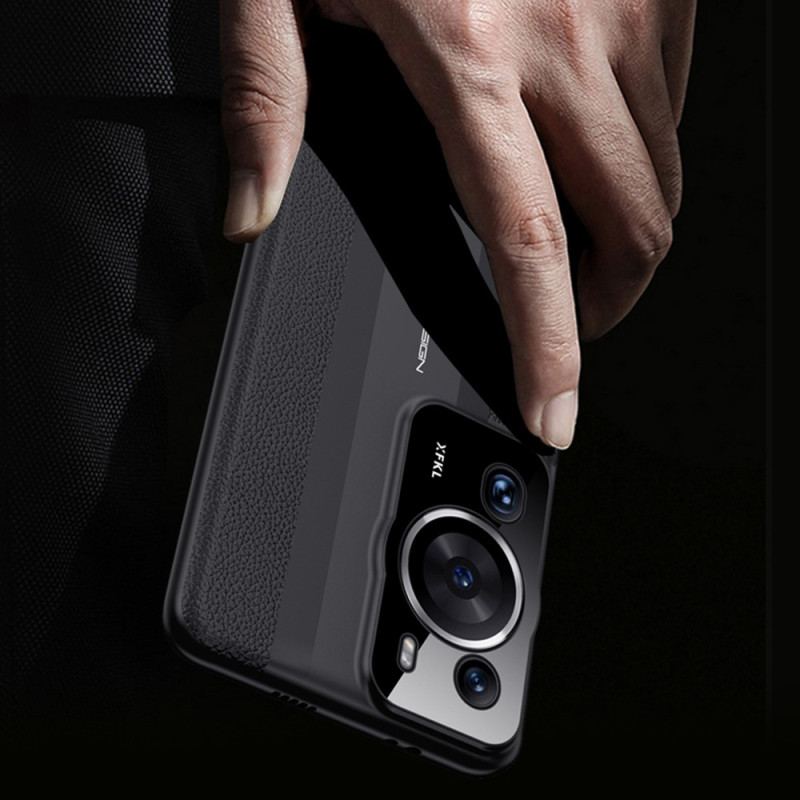Capa Para Huawei P60 Pro Couro Genuíno