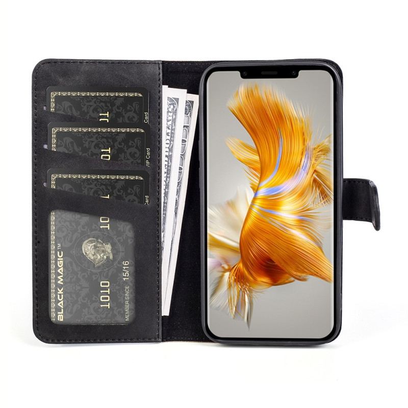 Capa De Couro Para Huawei Mate 50 Pro Padrão Gráfico