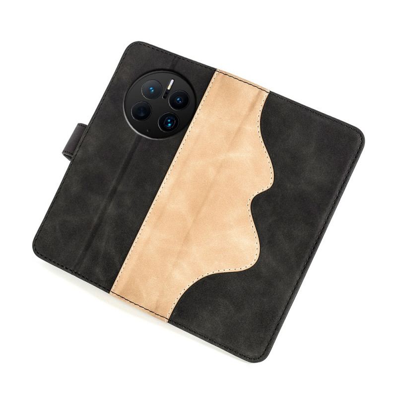 Capa De Couro Para Huawei Mate 50 Pro Padrão Gráfico