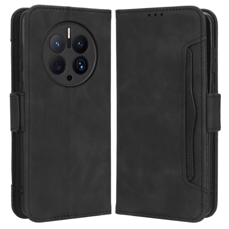 Capa Em Pele Para Huawei Mate 50 Pro Cartões Múltiplos