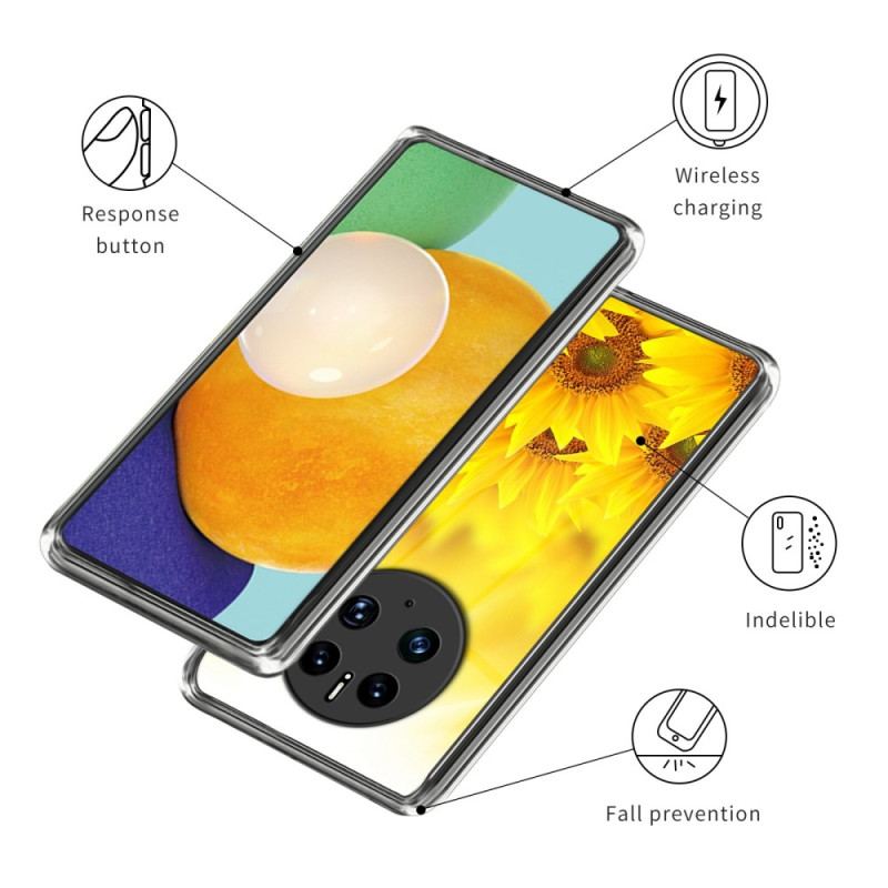 Capa Para Huawei Mate 50 Pro Girassóis Sublimes
