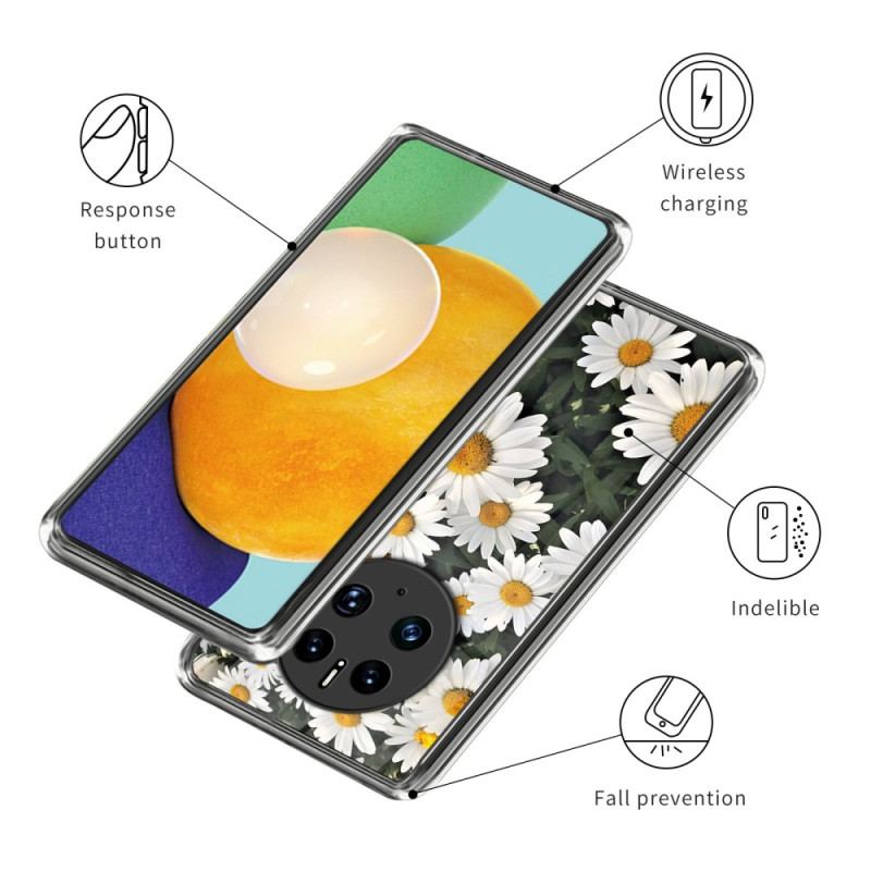 Capa Para Huawei Mate 50 Pro Margaridas