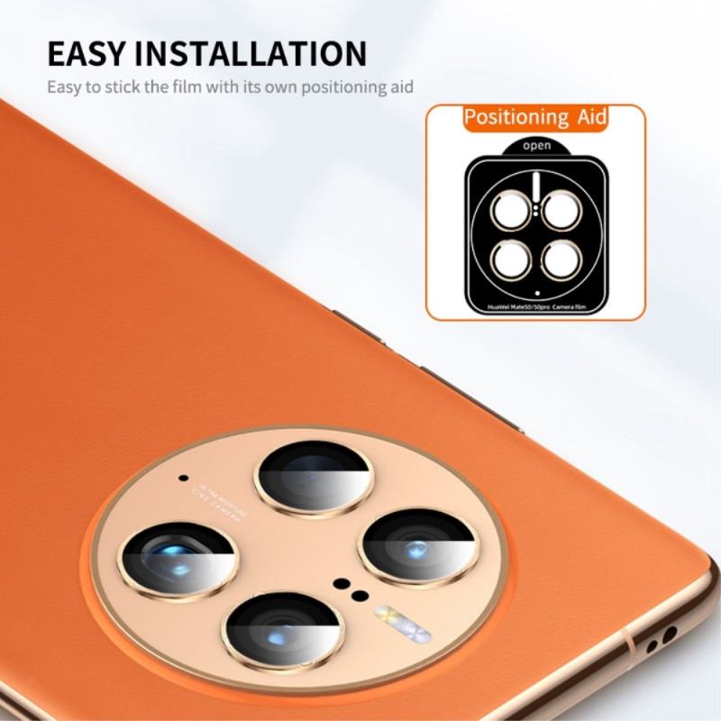 Vidro Temperado E Anéis De Alumínio Para Lentes Huawei Mate 50 Pro