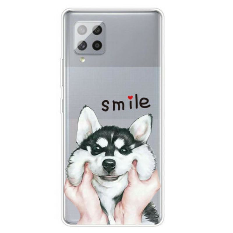 Capa De Celular Para Samsung Galaxy A42 5G Cachorro Sorridente