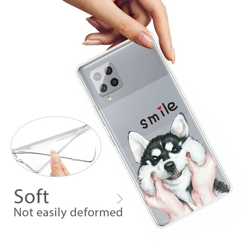 Capa De Celular Para Samsung Galaxy A42 5G Cachorro Sorridente