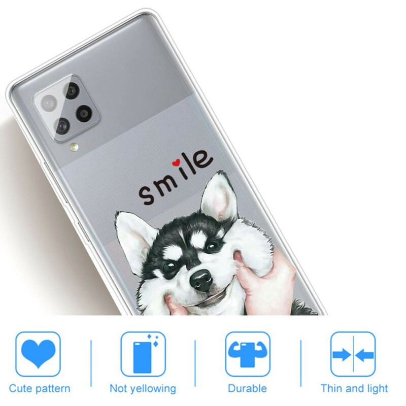 Capa De Celular Para Samsung Galaxy A42 5G Cachorro Sorridente