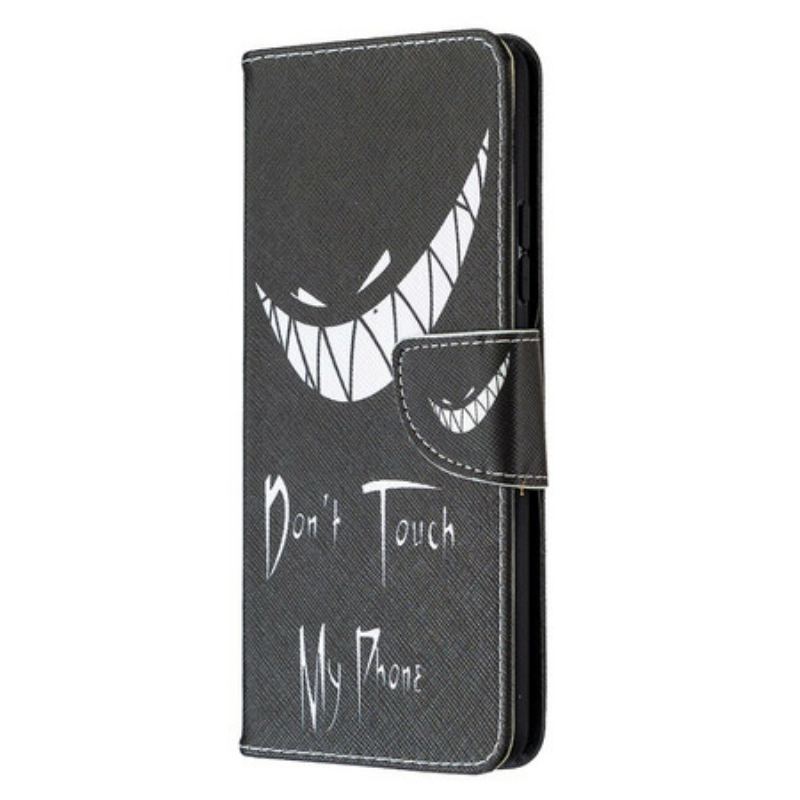 Capa De Couro Para Samsung Galaxy A42 5G Telefone Do Diabo