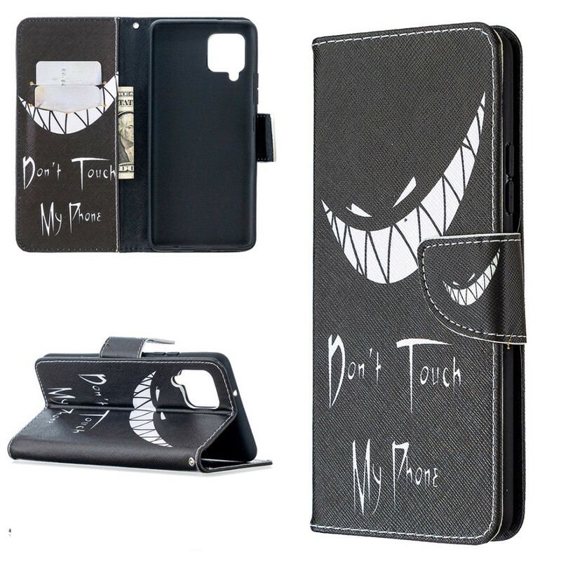 Capa De Couro Para Samsung Galaxy A42 5G Telefone Do Diabo