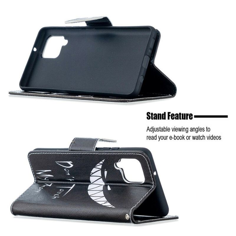Capa De Couro Para Samsung Galaxy A42 5G Telefone Do Diabo