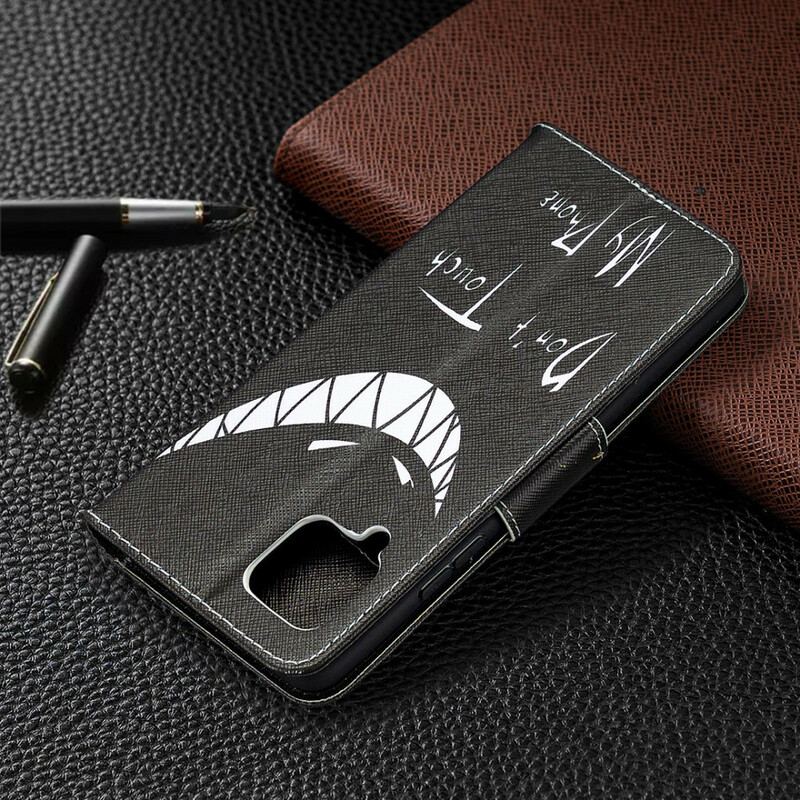 Capa De Couro Para Samsung Galaxy A42 5G Telefone Do Diabo