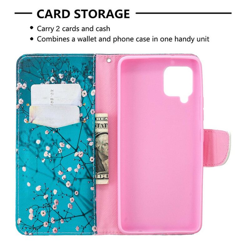 Capa Flip Para Samsung Galaxy A42 5G Árvore Florida