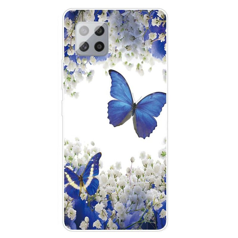 Capa Para Samsung Galaxy A42 5G Borboletas De Design