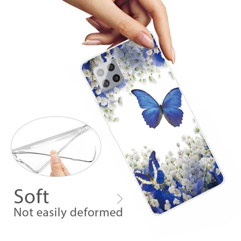 Capa Para Samsung Galaxy A42 5G Borboletas De Design