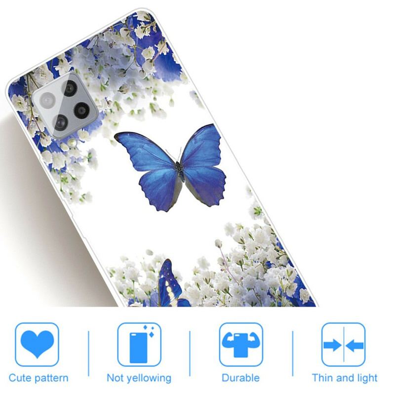 Capa Para Samsung Galaxy A42 5G Borboletas De Design