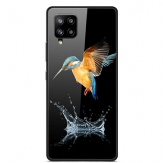 Capa Para Samsung Galaxy A42 5G Coroa Pássaro Vidro Temperado