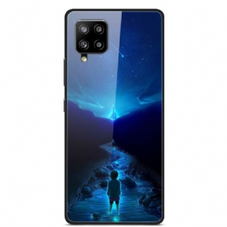 Capa Para Samsung Galaxy A42 5G Sonhos De Planetas De Vidro E Silicone