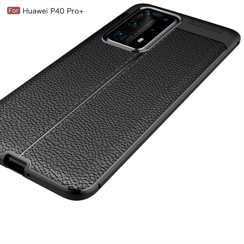 Capa Para Huawei P40 Pro Plus Textura Flexível De Fibra De Carbono