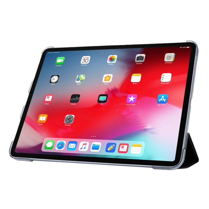 Capa De Celular Para iPad Pro 11" (2020) Couro Falso Textura De Seda