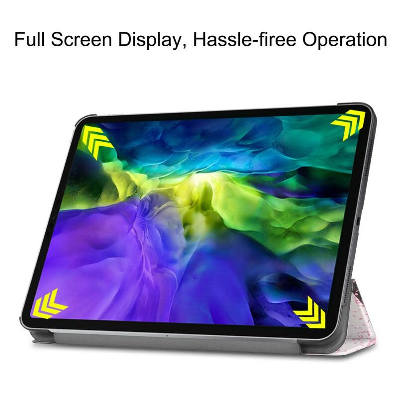 Capa De Celular Para iPad Pro 11" (2020) Couro Sintético De Fada Floral