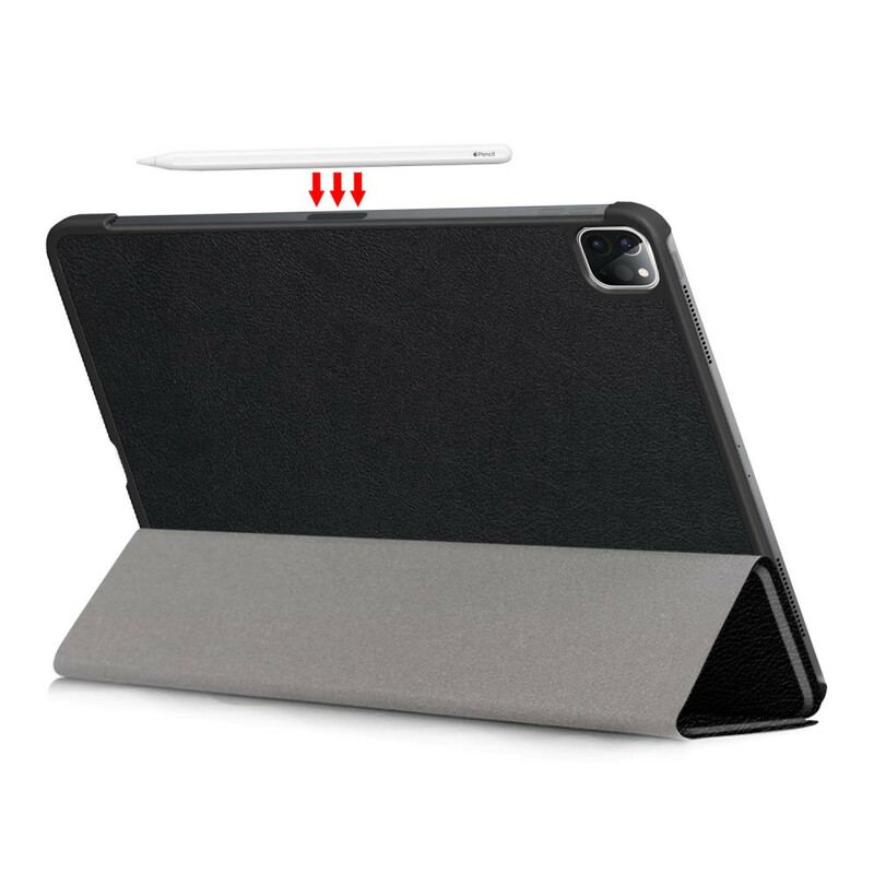 Capa De Celular Para iPad Pro 11" (2020) Couro Sintético De Lichia Clássico