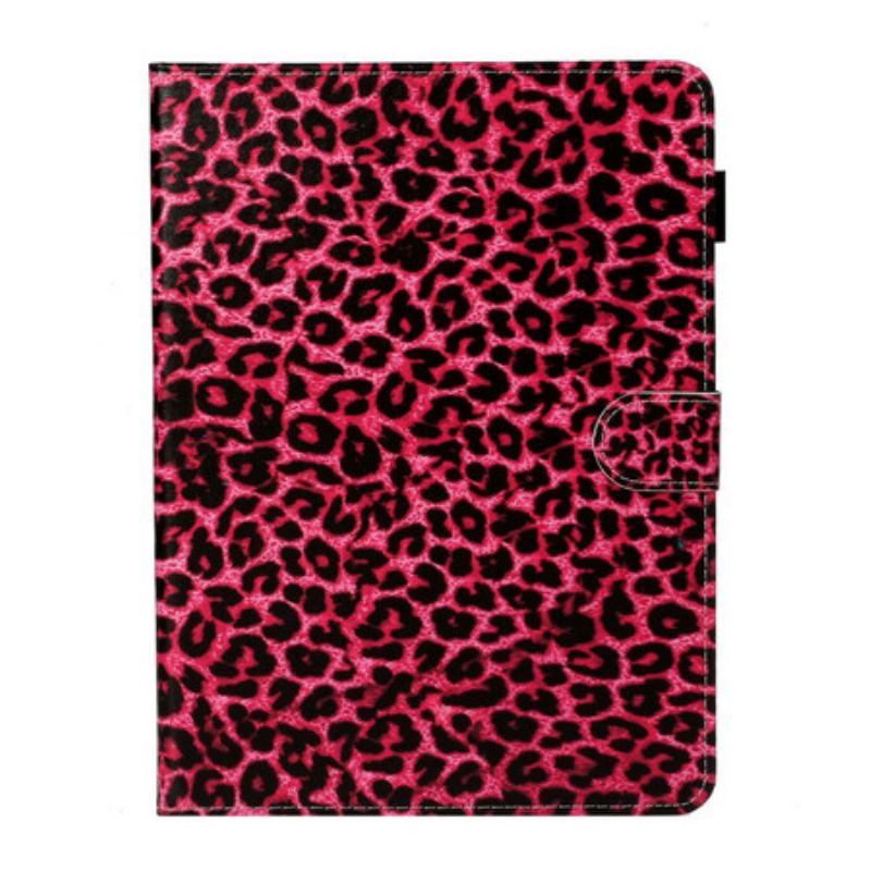 Capa Flip Para iPad Pro 11" (2020) Padrão Leopardo Rosa