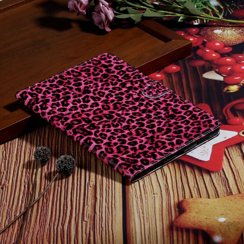 Capa Flip Para iPad Pro 11" (2020) Padrão Leopardo Rosa