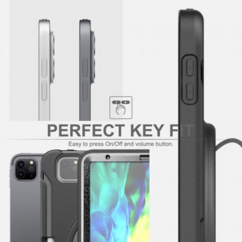 Capa Para iPad Pro 11" (2020) Correia De Suporte E Suporte Para Caneta