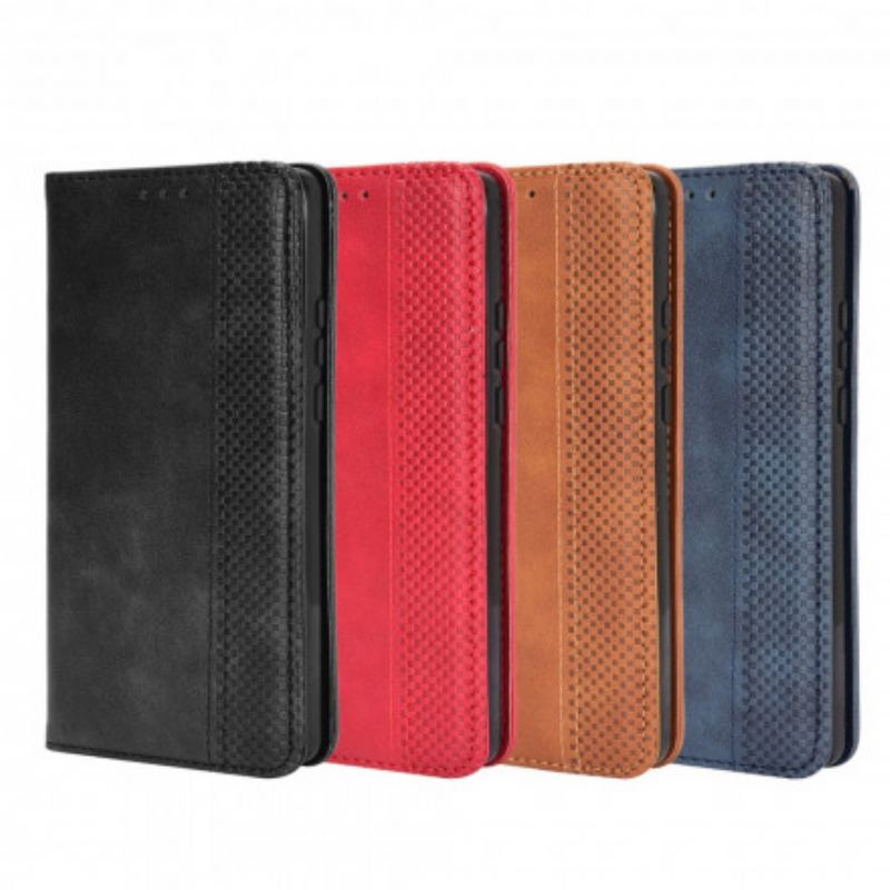 Capa De Celular Para Huawei Mate 40 Pro Flip Efeito Couro Vintage Estilizado