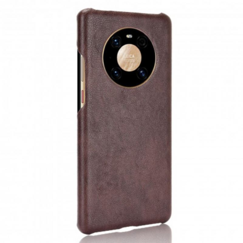 Capa Para Huawei Mate 40 Pro Efeito Couro Lichia