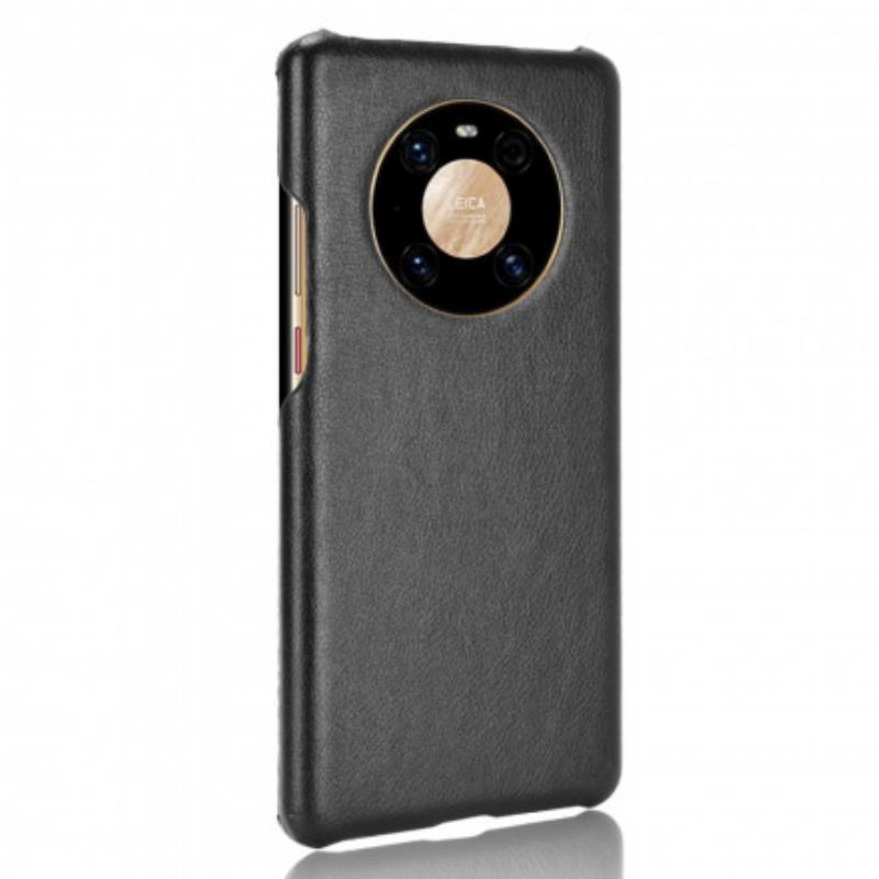 Capa Para Huawei Mate 40 Pro Efeito Couro Lichia