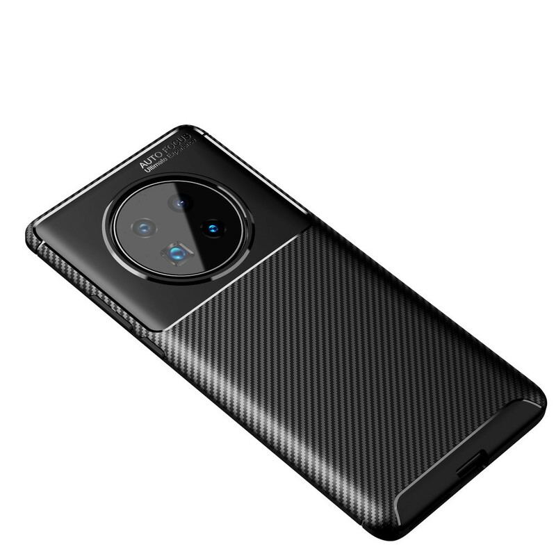 Capa Para Huawei Mate 40 Pro Textura Flexível De Fibra De Carbono
