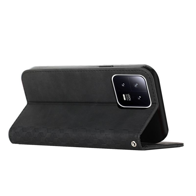 Capa De Celular Para Xiaomi 13 Pro Flip Estilo Couro Padrão 3d