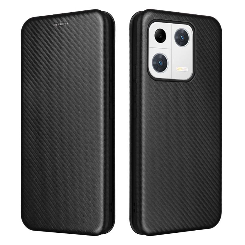 Capa De Celular Para Xiaomi 13 Pro Flip Fibra De Carbono