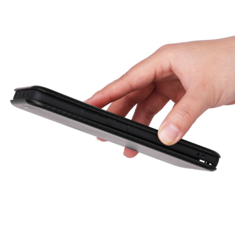 Capa De Celular Para Xiaomi 13 Pro Flip Fibra De Carbono