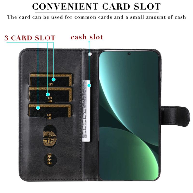 Capa De Couro Para Xiaomi 13 Pro Carteira