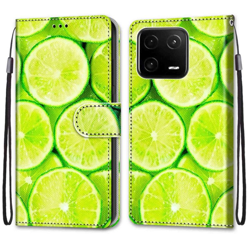 Capa De Couro Para Xiaomi 13 Pro Limão