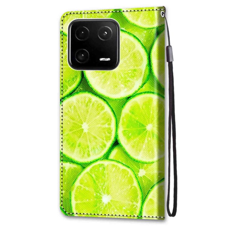 Capa De Couro Para Xiaomi 13 Pro Limão