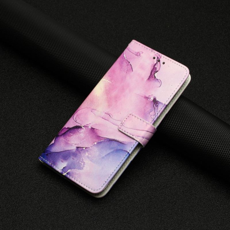 Capa Em Pele Para Xiaomi 13 Pro De Cordão Tira De Mármore